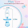 Picture of Pacifiers for Baby Shower Game, 36 Plastic Pacifiers for Baby Shower Decoration DIY, Large Size Baby Shower Pacifiers, Gender Reveal Party Table Scatter/Hunt Baby Shower Game Props(Blue&Pink, 2.75 in)