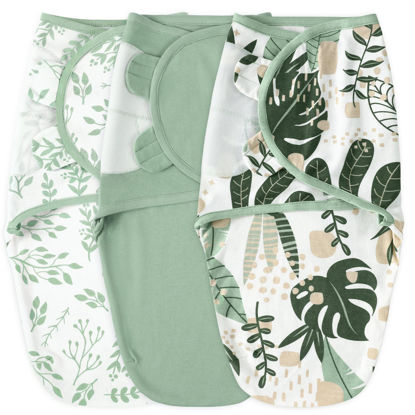 Picture of Yoofoss Baby Swaddles for Newborns 100% Cotton, Adjustable Swaddle 0-3 Months 3 Pack Newborn Swaddle Sack, Breathable Soft(Small)