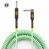 Picture of M MAKA Premium Guitar Coil Cable 40 Feet, Instrument Coiled Curly Cord for Guitar Bass, 1/4 inch Right Angle to Straight, Surf Green