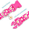 Picture of Faygarsle Cotton Dog Collar Cute Dog Collars for Small Medium Large Dogs Hot Pink Floral Colored Options Soft and Fancy Pet Collars for Girls Flower Pattern for Girl Dog Collar M