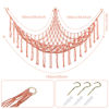 Picture of Boho Stuffed Animals Net or Hammock Large,55 inch Toy Hammock Macrame Stuff Animal Storage Corner Hanging Net Holder,Mesh Hammock Plush Toy Organizer with Hooks for Bedroom,Nursery (Deep Pink)