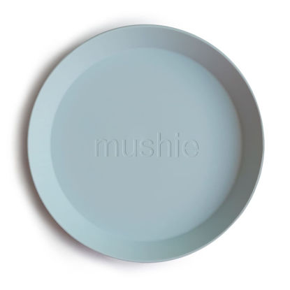 Picture of mushie Round Dinnerware Plates for Kids | Made in Denmark, Set of 2 (Powder Blue)