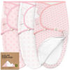 Picture of Baby Swaddle Sleep Sacks with Zipper - 3-Pack Newborn Swaddle Sack, Baby Swaddles Sleep Sack 3-6 Months, Wearable Blanket Baby, Baby Swaddle Blanket Wrap,Swaddle Sack, Easy Change Swaddle(Blossom, L)