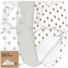 Picture of Baby Swaddle Sleep Sacks with Zipper - 3-Pack Newborn Swaddle Sack, Baby Swaddles Sleep Sack 0-3 Months, Wearable Blanket Baby, Baby Swaddle Blanket Wrap,Swaddle Sack,Easy Change Swaddle(The Wild 2)