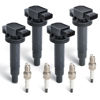 Picture of UF316 Ignition Coil Pack & 7090 Double Iridium Spark Plugs Compatible with 2001-2009 TOYOTA Prius,2012-2019 TOYOTA Prius C,2007-2018 TOYOTA Yaris,2000-2005 TOYOTA Echo,2004-2006 Scion xA xB Set of 4