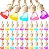 Picture of BBTO 50 Pcs Hanging Car Air Freshener Car Diffuser Bottles Empty Glass Perfume Bottle Freshener Diffuser Bottle Pendant for Essential Oil Fragrance Aromatherapy Bottle Ornament (Multicolor,Heart)