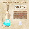 Picture of BBTO 50 Pcs Hanging Car Air Freshener Car Diffuser Bottles Empty Glass Perfume Bottle Freshener Diffuser Bottle Pendant for Essential Oil Fragrance Aromatherapy Bottle Ornament (Multicolor,Heart)