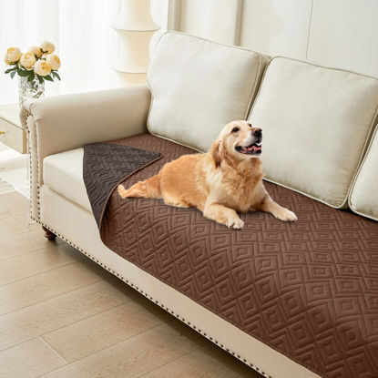 Picture of hyha Waterproof Dog Blanket, Soft Dog Bed Cover Pet Blankets, Waterproof Sofa Couch Cover for Dogs Washable, Reversible Pet Couch Covers for Sofa Furniture (30x70 Inch, Brown/Chocolate)