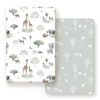 Picture of GRSSDER Ultra Soft Pack and Play Sheets, Stretchy Jersey Knit Pack n Play Sheets Fitted 2 Pack, Universal Fitted Portable/Mini Crib Mattresses Safe and Snug, Pretty African Savannah Animals
