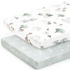 Picture of GRSSDER Ultra Soft Pack and Play Sheets, Stretchy Jersey Knit Pack n Play Sheets Fitted 2 Pack, Universal Fitted Portable/Mini Crib Mattresses Safe and Snug, Pretty African Savannah Animals