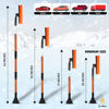 Picture of EcoNour 63" Extendable Snow Brush & Ice Scraper with 360° Pivoting Head | Telescopic Aluminum Handle | Extra Long Snow Brush for Car Windshield, Roof & SUVs | Heavy Duty Ice Scraper for Trucks