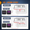 Picture of Nilight 8 Gang Rocker Switch Panel with Purple LED Light 5 Pin On Off Pre-Wired Rocker Switch Aluminum Panel Toggle Switch Panel Waterproof for 12V/24V Cars Marine Boats ATVs Trailers RV Trucks