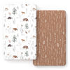 Picture of GRSSDER Stretch Ultra Soft Jersey Knit Fitted Crib Sheets Set 2 Pack，Fit All Standard Crib Mattress Pads Safe and Snug, Stylish Pattren of Jungle Animals