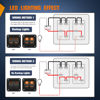 Picture of Nilight 4 Gang Rocker Switch Panel with Orange LED Light 5 Pin On Off Pre-Wired Rocker Switch Aluminum Panel Toggle Switch Panel Waterproof for 12V/24V Cars Marine Boats ATVs Trailers RV Trucks