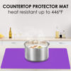 Picture of Extra Large Silicone Mats for Kitchen Counter, 27.6'' x 19.7'' Nonskid Silicone Placemats for Kids, Nonstick Purple Silicone Mat for Baking Crafts, Silicone Dab Mat Heat Resistant Mat, 1Pack