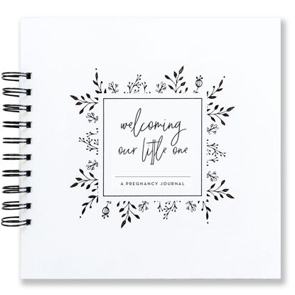 Picture of Pregnancy Journal: Welcoming Our Little One, A simple black and white keepsake journal to document important pregnancy milestones + add photos