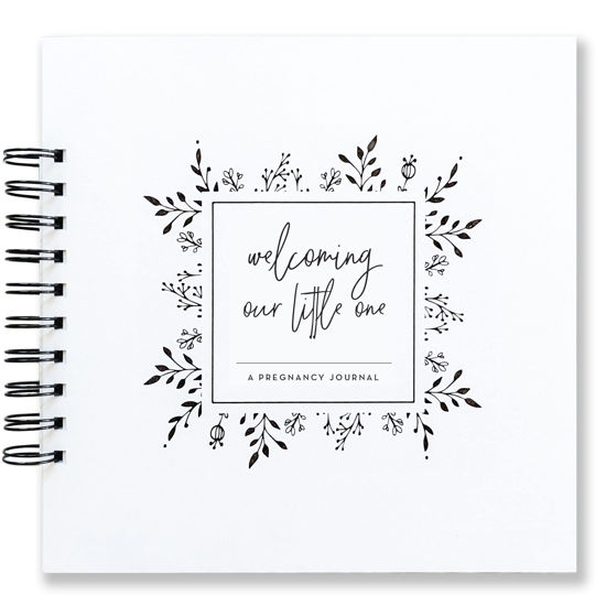 Picture of Pregnancy Journal: Welcoming Our Little One, A simple black and white keepsake journal to document important pregnancy milestones + add photos
