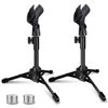 Picture of Mictop 2 Pack Desktop Mic Stand, Portable Foldable Tripod with Mic Clip Holder, Adjustable Microphone Stand For Dynamic Microphone.