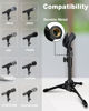 Picture of Mictop 2 Pack Desktop Mic Stand, Portable Foldable Tripod with Mic Clip Holder, Adjustable Microphone Stand For Dynamic Microphone.