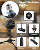 Picture of Mictop 2 Pack Desktop Mic Stand, Portable Foldable Tripod with Mic Clip Holder, Adjustable Microphone Stand For Dynamic Microphone.