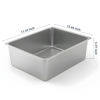 Picture of Kirecoo Stainless Steel Cat Litter Box - Metal High Sided Cat Pan, Large Stainless Steel Box, Indoor Litter Tray, Non Stick, No Smell, Easy to Clean, Pet Toilet Supplies for Kitten, Kitty, Rabbit