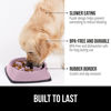 Picture of Gorilla Grip Slow Feeder Dog and Cat Bowls, Interactive Puzzle Toy for Dogs and Cats Food Training, Keeps Pets Busy and Prevents Puppy Overeating, Large, Small Breeds, 100% BPA Free, 2 Cup Pink