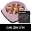 Picture of Gorilla Grip Slow Feeder Dog and Cat Bowls, Interactive Puzzle Toy for Dogs and Cats Food Training, Keeps Pets Busy and Prevents Puppy Overeating, Large, Small Breeds, 100% BPA Free, 2 Cup Pink