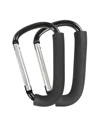 Picture of Stroller Hooks, 6.3" Large Stroller Clip, 2 Pack Stroller Hooks for Hanging Bags and Shopping, Stroller Accessories for Mommy, Large Carabiner