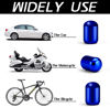 Picture of JUSTTOP 4PCS Car Tire Valve Stem Caps, Air Caps Cover, Universal for Cars, SUVs, Bike, Trucks and Motorcycles, Car Wheel & Tire Exterior Accessories-Deep Blue