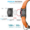 Picture of Upgraded AirTag Dog Collar, IP68 Waterproof Air Tag Dog Collar Holder, Reflective, Ultra-Durable, Comfortable Padded, Heavy Duty Dog Collars for Small Medium Large Dogs (XS (10.25"-13"), Orange)