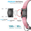 Picture of Upgraded AirTag Dog Collar, IP68 Waterproof Air Tag Dog Collar Holder, Reflective, Ultra-Durable, Comfortable Padded, Heavy Duty Dog Collars for Small Medium Large Dogs (L (14.8"-20.3"), Pink)