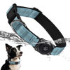 Picture of Upgraded AirTag Dog Collar, IP68 Waterproof Air Tag Dog Collar Holder, Reflective, Ultra-Durable, Comfortable Padded, Heavy Duty Dog Collars for Small Medium Large Dogs (M (12.6"-17.1"), LightBlue)