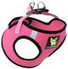 Picture of EcoBark Step in Dog Harness - Eco-Friendly Teacup Dog Harnesses for XXS, XS, and Small Dogs - Reflective and Adjustable Mini Body Halter Vest -Tiny Soft Mesh Harness Under 5 lbs (Bubblegum Pink, XXXS)