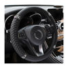Picture of Osilly Bling Car Steering Wheel Cover, 15 Inch Rhinestones Soft Leather Elastic Steering Wheel Protector, Sparkly Crystal Diamond for Women Girls, Car Interior Accessories for Most Cars (Black)