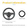 Picture of Osilly Bling Car Steering Wheel Cover, 15 Inch Rhinestones Soft Leather Elastic Steering Wheel Protector, Sparkly Crystal Diamond for Women Girls, Car Interior Accessories for Most Cars (Black)