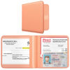 Picture of CoBak Car Registration and Insurance Holder - Vehicle Glove Box Car Organizer, Auto Truck Comparment Accessories Case for Essential Document, Driver License, Cards (Orange Pink)