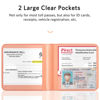 Picture of CoBak Car Registration and Insurance Holder - Vehicle Glove Box Car Organizer, Auto Truck Comparment Accessories Case for Essential Document, Driver License, Cards (Orange Pink)