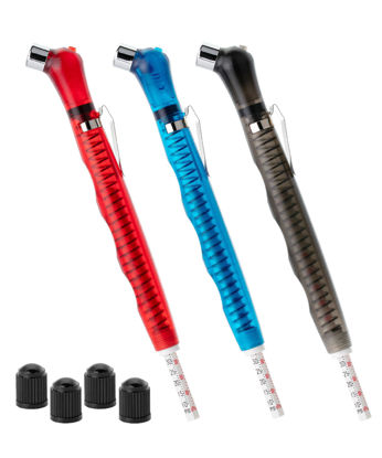 Picture of UNCO- Pencil Tire Pressure Gauge, 3 Pack, 10-75 PSI, Tire Gauges for Tire Pressure, Tire Gauge, Air Pressure Gauge for Tires, Tire Air Gauge Tire Pressure, Car Tire Pressure Gauge, Bike Tire Guage