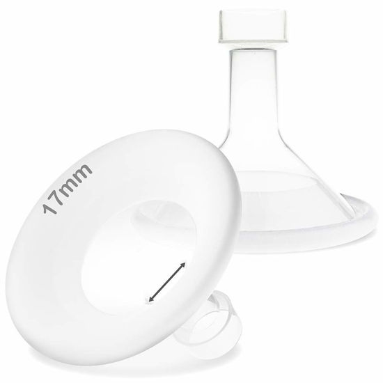 Picture of Nenesupply 17mm Soft Flange Compatible with Medela Breast Pump Parts Replace 17mm Flange for Medela Acessories Compatible with Pump in Style Parts Symphony Swing Harmony Pumps and Personalfit Flex