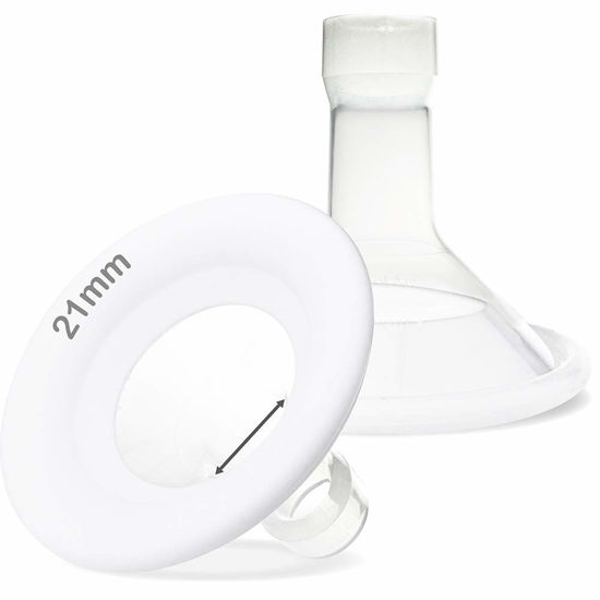 Picture of Nenesupply 21mm Soft Flange Compatible with Medela Breast Pump Parts Replace 21mm Flange for Medela Accessories Compatible with Pump in Style Parts Symphony Swing Harmony Pump and Personalfit Flex