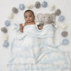 Picture of Living Textiles Chenille Baby Blanket - Blue Elephant Ultra Soft, Thick, and Versatile | Warm Blanket for Newborns, Throw Blanket for Crib, Stroller Cover | Perfect Baby Gift 40 x 30 inches