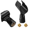 Picture of Mictop Universal Microphone Clip Holder, Comes with 5/8" Male to 3/8" Female Screw Adapter Suitable for Handheld Microphones, 2-Pack