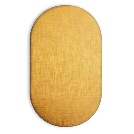 Picture of Muslin Bassinet Sheet for Baby Boy and Girl, Universal Fit for Rectangle, Oval, Hourglass Bassinet Mattress, Moses Basket Sheets (Mustard Yellow, Bassinet Sheet)