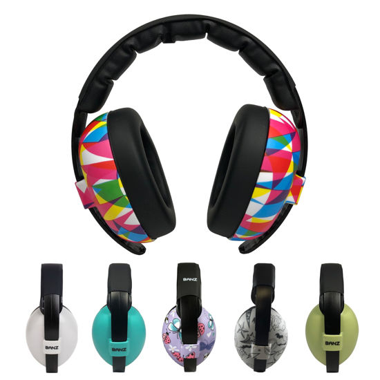 Picture of Banz Bubzee Baby Ear Defenders 0-2 Years - Loud Noise Canceling Baby Headphones & Toddler Ear Muffs, Size Adjustable