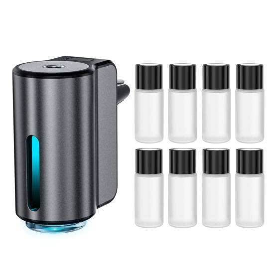 Picture of Smart Car Air Freshener, Car Air Freshener Diffuser, Car Diffuser Air Freshener with Three Adjustable Modes, Aromatizante para Carro, Car Diffuser with 8pcs Essential Oil(Black)