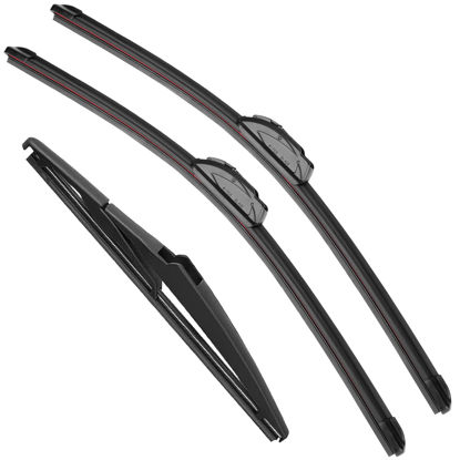 Picture of RAINTOK Windshield Wiper Blades Replacement for Hyundai Tucson 2010 2011 2012 2013 2014 2015 Original Factory Quality Front Rear Wipers Blade Set for My Car - 26" 16" 12" (Set of 3)