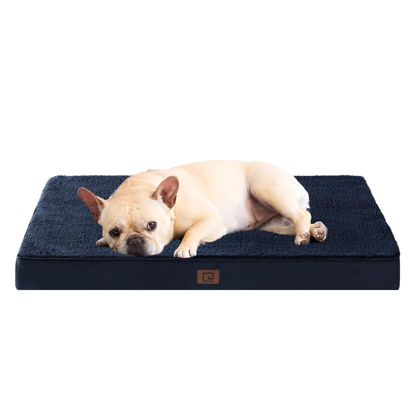 Picture of EHEYCIGA Orthopedic Medium Dog Beds for Small Dogs with Removable Washable Cover for Crate, Navy, 30x20