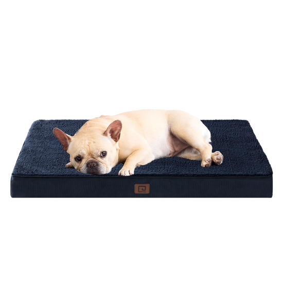 Picture of EHEYCIGA Orthopedic Medium Dog Beds for Small Dogs with Removable Washable Cover for Crate, Navy, 30x20