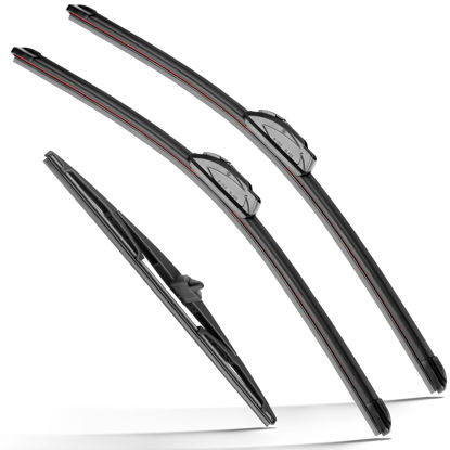 Picture of RAINTOK Windshield Wiper Blade Set Replacement for 2009-2015 Honda Pilot Original Equipment Replacement Front Rear Wiper Blades - 22"/21"/14" (Pack of 3)