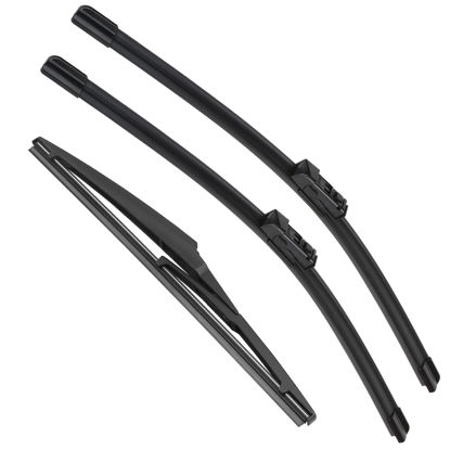 Picture of RAINTOK Windshield Wiper Blades Replacement for 2015 2016 2017 Lexus NX200t / 2018 2019 2021 Lexus NX300 / 2015-2021 Lexus NX300h Front Rear Wipers Blade Set for My Car - 26" 16" 12" (Pack of 3)